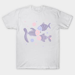 Abstract lilac fish T-Shirt